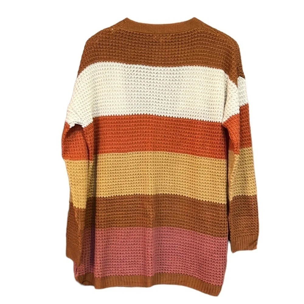 Umgee Knit Open Front Stripe Colorblock Sweater C… - image 5